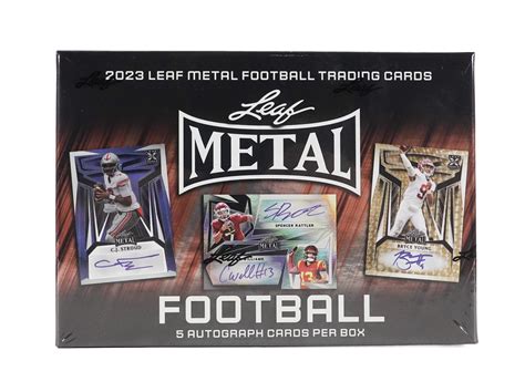 leaf metal football hobby box|2024 leaf metal football cards.